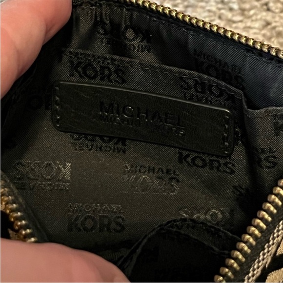 Michael by Michael Kors MK Logo Pencil Case/Cosmetic Bag Black w/ Gold Hardware - Picture 12 of 16